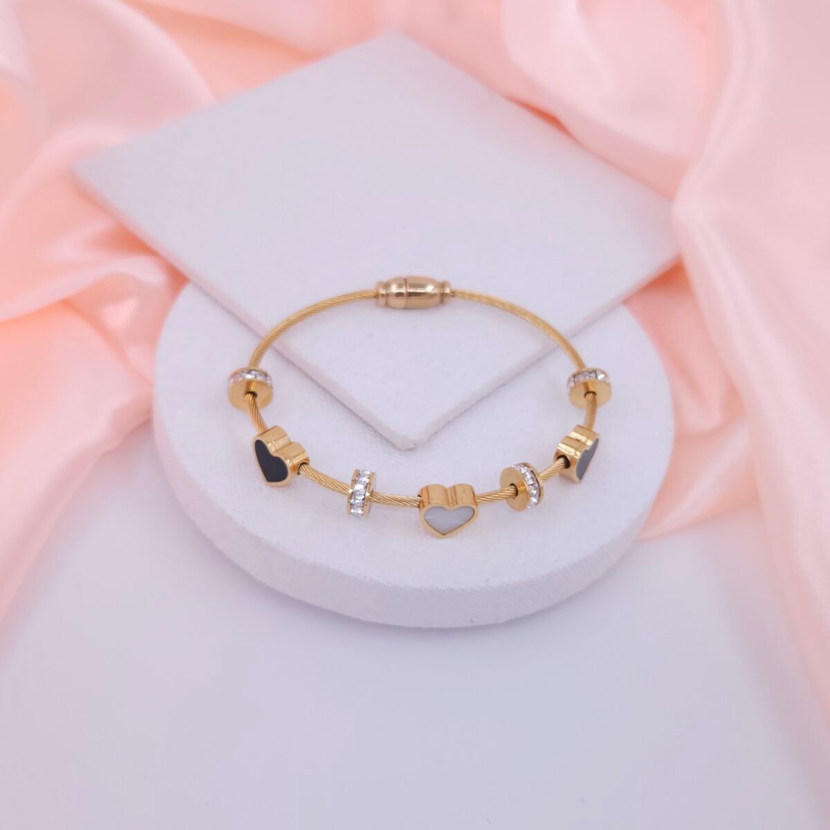 Hearts and Charms Anti-Tarnish Bracelet