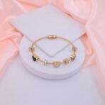 Hearts and Charms Anti-Tarnish Bracelet