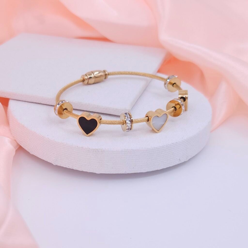 Hearts and Charms Anti-Tarnish Bracelet