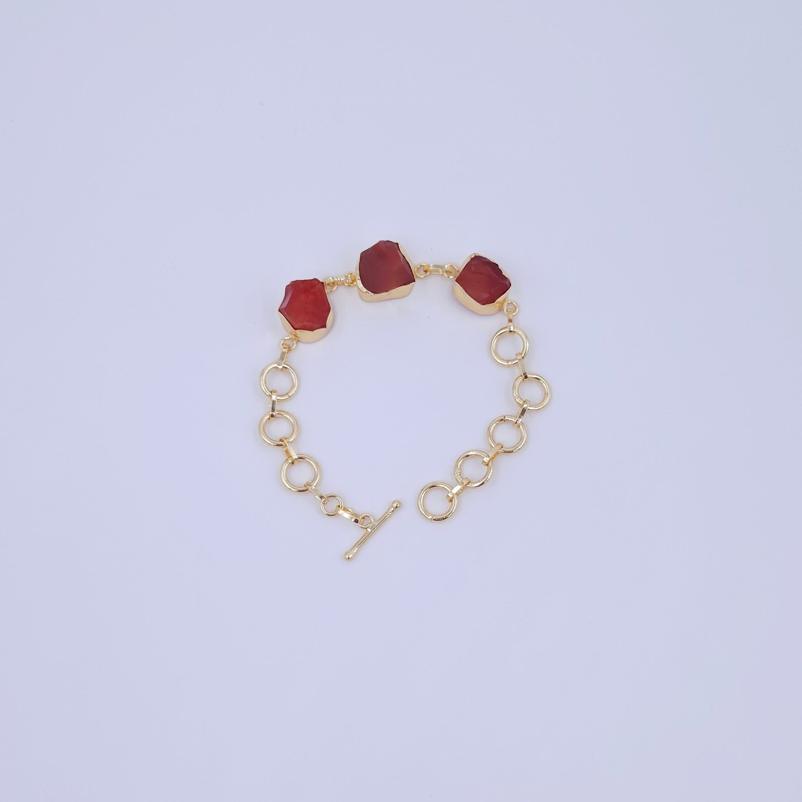 Ember Glow Natural Stone Bracelet - Anti-Tarnish Finish Ember Glow Natural Stone Bracelet - Anti-Tarnish Finish