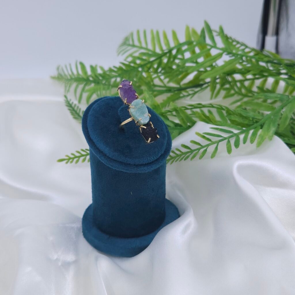 Raw Harmony Trio Anti-Tarnish Ring in Brass