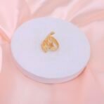 Handcrafted Anti-Tarnish Brass Adjustable Feather Ring - Image 3
