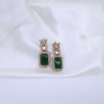 Handcrafted Anti-Tarnish Green Monalisa Moissanite Diamond Necklace Set