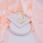 Minimalist Stainless Steel Chain Link Open Bracelet Cuff for Women