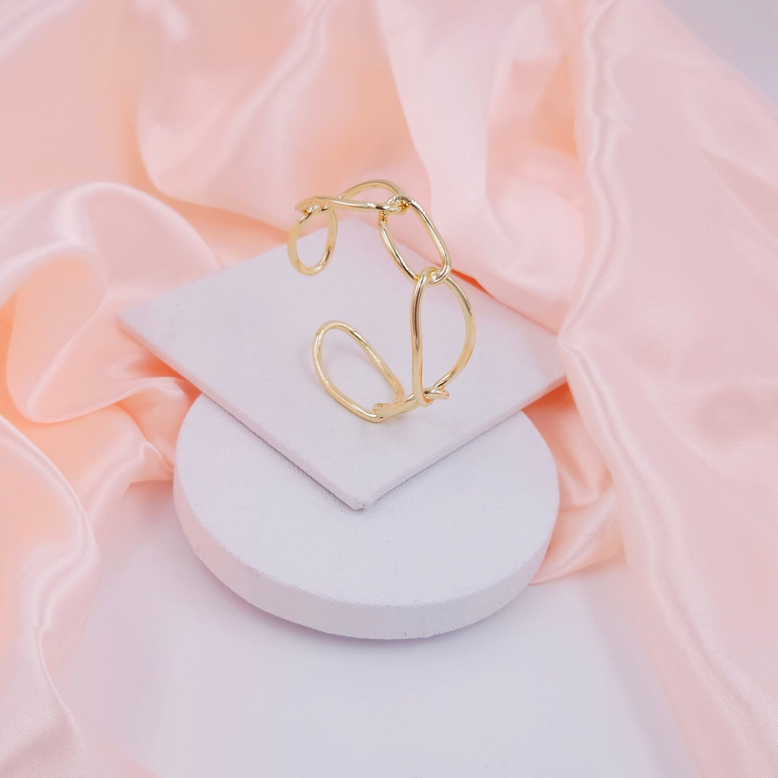 Minimalist Stainless Steel Chain Link Open Bracelet Cuff for Women Minimalist Stainless Steel Chain Link Open Bracelet Cuff for Women