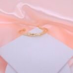 Gold Plated Stainless Steel Crossover Open Cuff Bracelet