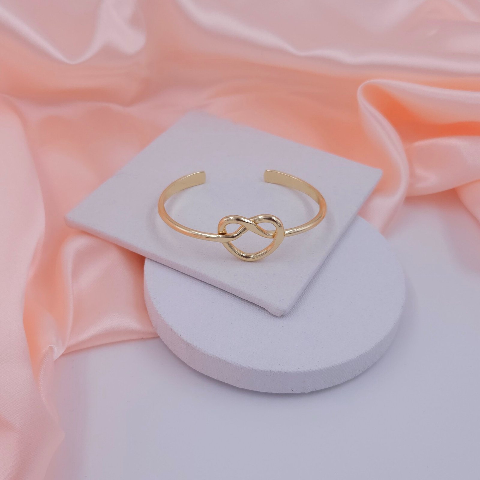 Infinity Knot Adjustable Stainless Steel Cuff Bracelet – Gold Finish Infinity Knot Adjustable Stainless Steel Cuff Bracelet – Gold Finish