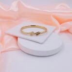 Geometric Overlap Stainless Steel Bracelet - Gold Finish