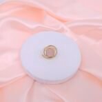 Pink Natural Stone Spiral Round Brass Adjustable Ring