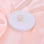 Minimalist X Brass Ring - Modern Gold Open Design