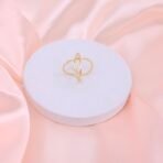 Minimalist X Brass Ring - Modern Gold Open Design