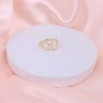 Minimalist Abstract Open Brass Ring - Gold Finish