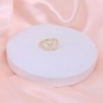 Minimalist Abstract Open Brass Ring - Gold Finish