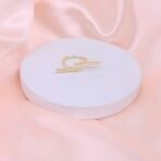 Minimalist Double Bar Open Brass Ring - Gold Finish