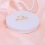 Minimalist Double Bar Open Brass Ring - Gold Finish