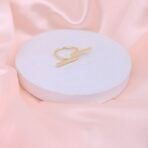 Minimalist Double Bar Open Brass Ring - Gold Finish