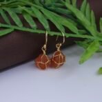 Red Natural Stone Wire Wrapped Jewelry Set