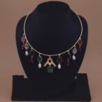 Handcrafted Gold Hasli Jewellery with Multi-Colored Monalisa Stones and Pearls - Anti-Tarnish Festive Choker