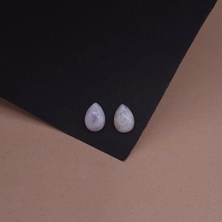 Natural Quartz Teardrop Earrings | Handcrafted Anti-Tarnish Gold Finish