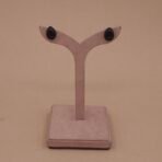 Black Teardrop Stud in Gold Finish | Handcrafted & Anti-Tarnish