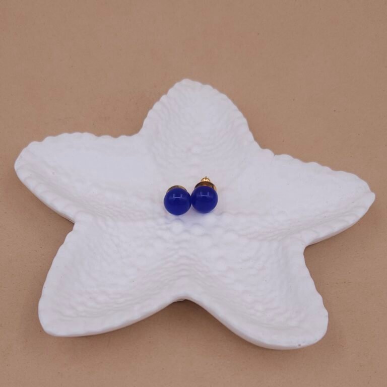 Royal Blue Stud Earrings | Handcrafted & Anti-Tarnish