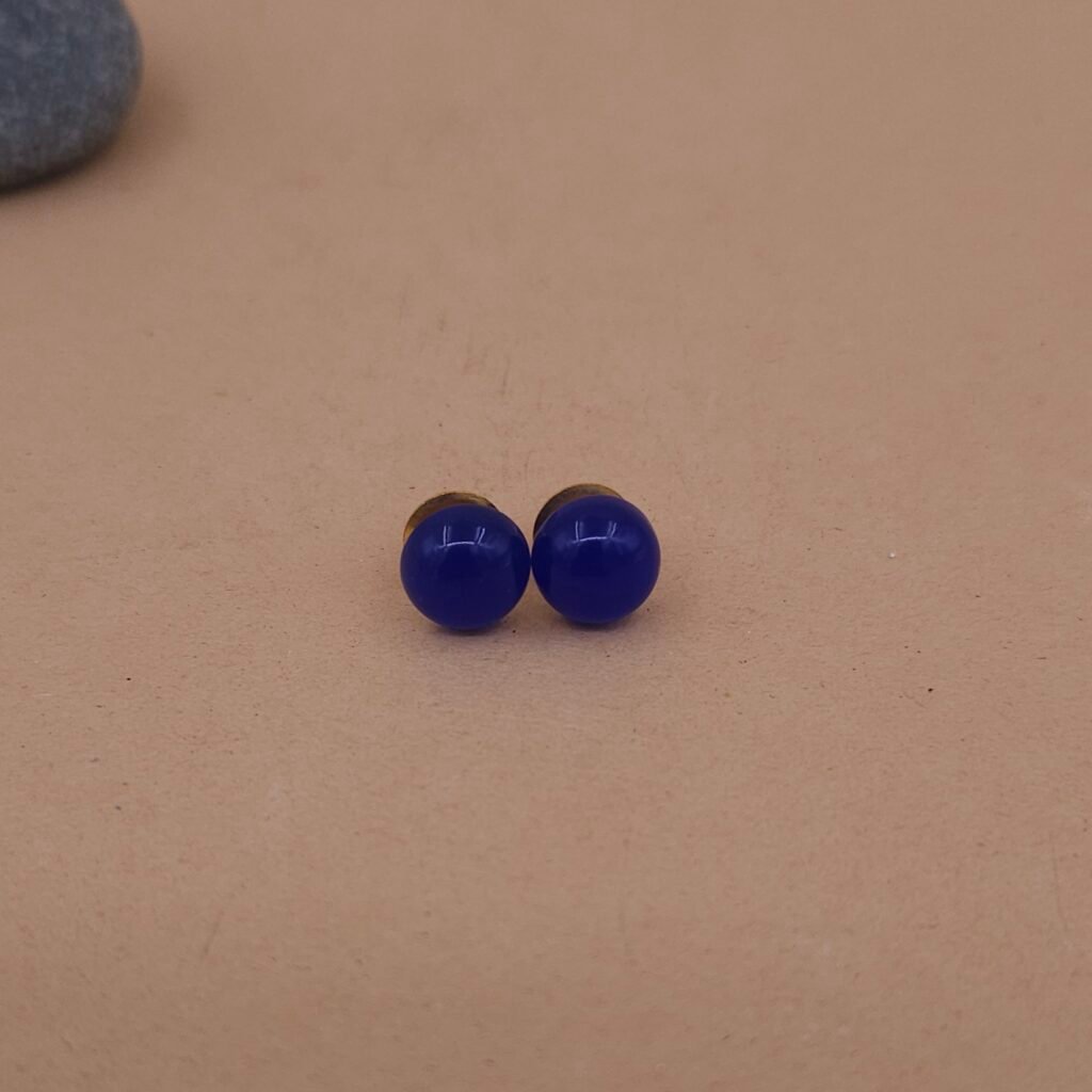 Royal Blue Stud Earrings | Handcrafted & Anti-Tarnish