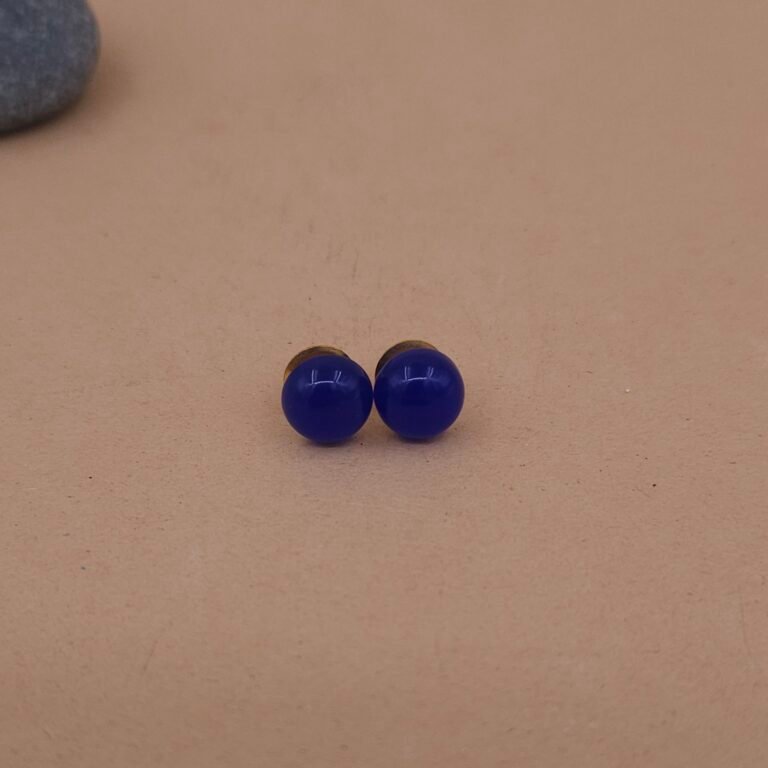 Royal Blue Stud Earrings | Handcrafted & Anti-Tarnish
