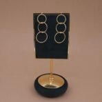 Triple Gold Hoop Drop Earrings | Statement Dangle Jewelry | Handcrafted and Anti-tarnish