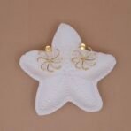 Handcrafted Gold Starburst Stud Earrings - Anti-Tarnish Statement Jewellery