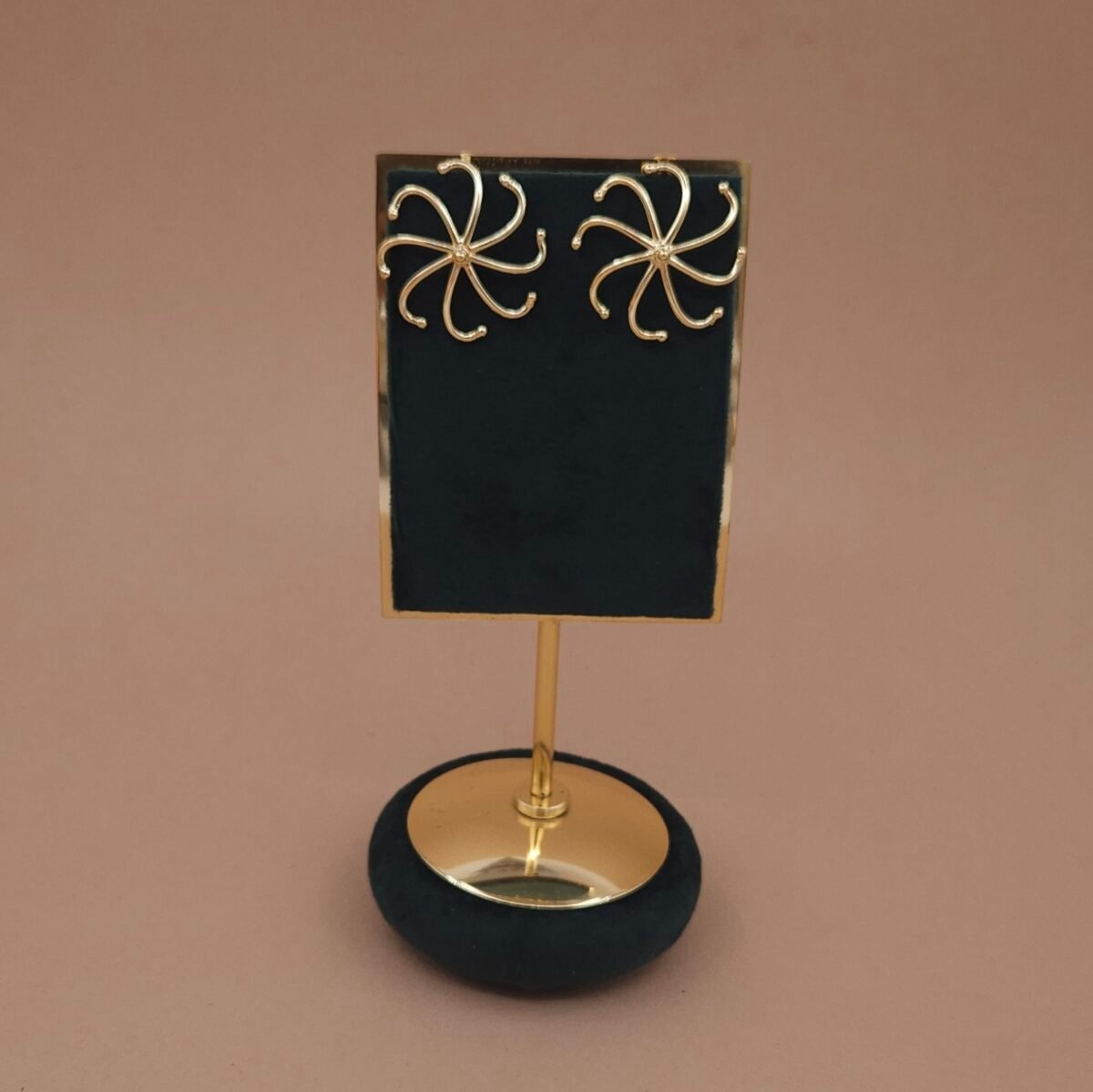 Handcrafted Gold Starburst Stud Earrings - Anti-Tarnish Statement Jewellery