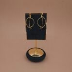 Handcrafted Anti-Tarnish Geometric Gold Drop Earrings