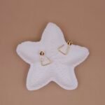 Handcrafted Anti-Tarnish Gold Minimalist Triangle Hoop Earrings