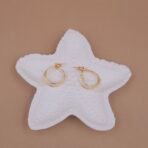 Handcrafted Anti-Tarnish Gold Triple Loop Hoop Earrings