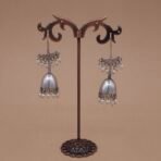 Handcrafted Anti-Tarnish Silver Replica Brass Jhumka Earrings with Pearl Drops