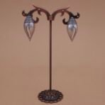 Handcrafted Shankh (conch shell) Motif Silver Replica Brass Stud Earrings - Anti-Tarnish