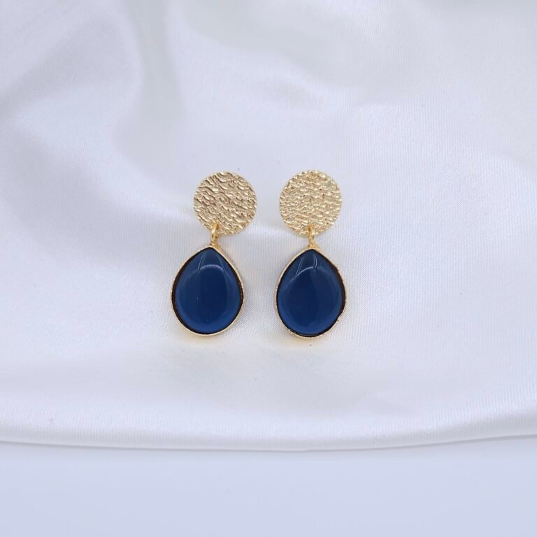 Handcrafted Brass Monalisa Stone Necklace Set with Anti-Tarnish Finish