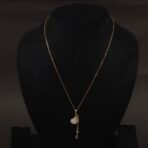 Stainless Steel Money Bag Necklace - White Accent, Anti-Tarnish