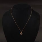 Stainless Steel Swan Pendant Necklace - CZ, Anti-Tarnish