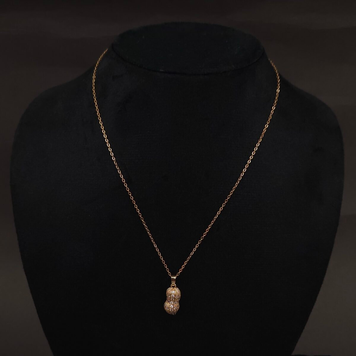 Stainless Steel Peanut Locket Necklace - Pearl, CZ, Anti-Tarnish