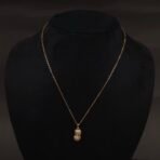 Stainless Steel Peanut Locket Necklace - Pearl, CZ, Anti-Tarnish