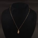Stainless Steel Peanut Locket Necklace - Pearl, CZ, Anti-Tarnish
