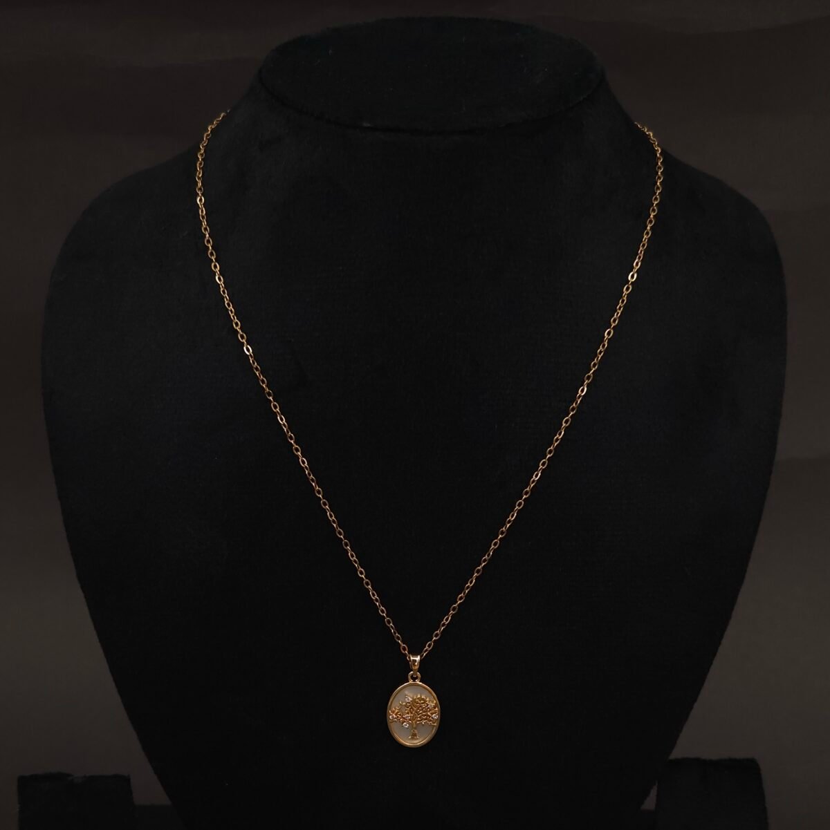 Stainless Steel Tree of Life Necklace - CZ, Anti-Tarnish