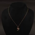 Stainless Steel Dolphin Necklace - Twin CZ, Anti-Tarnish