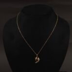 Stainless Steel Dolphin Necklace - Twin CZ, Anti-Tarnish