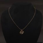 Stainless Steel Planet & Star Pendant Necklace - Stone Accents, Anti-Tarnish