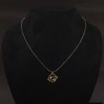 Stainless Steel Planet & Star Pendant Necklace - Stone Accents, Anti-Tarnish