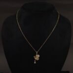 Stainless Steel Butterfly Pendant Necklace - Glass Wings & CZ, Anti-Tarnish