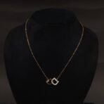 Stainless Steel Twin Cats Pendant Necklace - CZ Pavé & Enamel, Anti-Tarnish