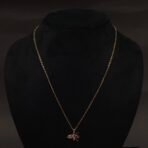 Stainless Steel Butterfly Pendant Necklace - Multicolor CZ, Anti-Tarnish