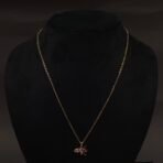 Stainless Steel Butterfly Pendant Necklace - Multicolor CZ, Anti-Tarnish